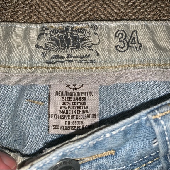 EUC Vintage Brass Skim Straight Jeans Size 34. - Picture 9 of 9